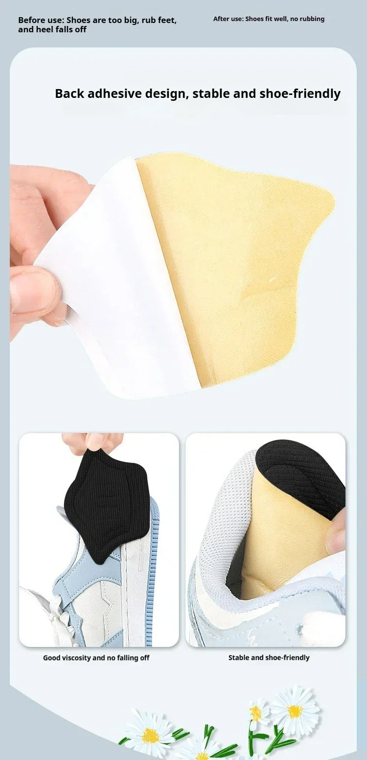 Neue 2er-/6er-Pack Sneaker-Fersenschoner, Ferseneinlagen zur Vorbeugung von Blasen, selbstklebend, größenverstellbare Einlagen, Schuh-Fersenaufkleber – Detail 5