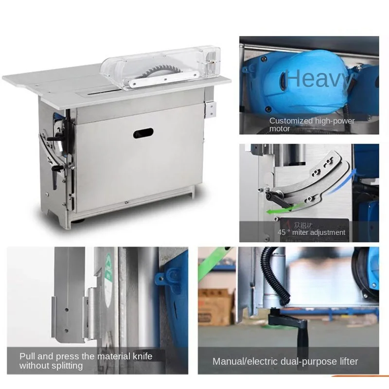 1946 Precision High-Power Electric Table Saw 220V Dust-Free Circular Woodworking Multi-Function Board Cutting Mac 19