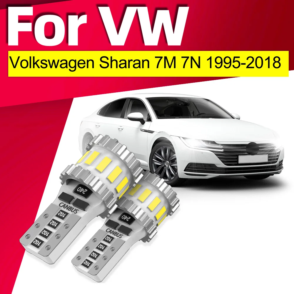 

2Pcs T10 Car LED Bulbs Parking Lamps For Volkswagen VW Sharan 7M 7N 1995-2013 2014 2015 2016 2017 2018 Interior Clearance Lights