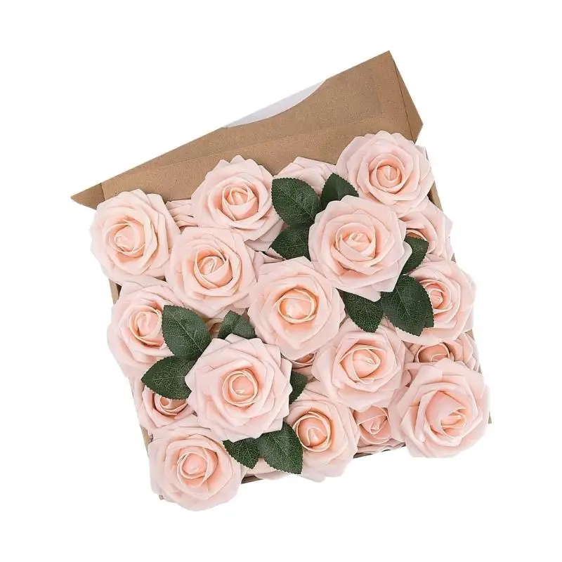 

E8BD 25Pcs Latex Foam Roses Vibranted Bouquets DIY Crafts Wedding Anniversary