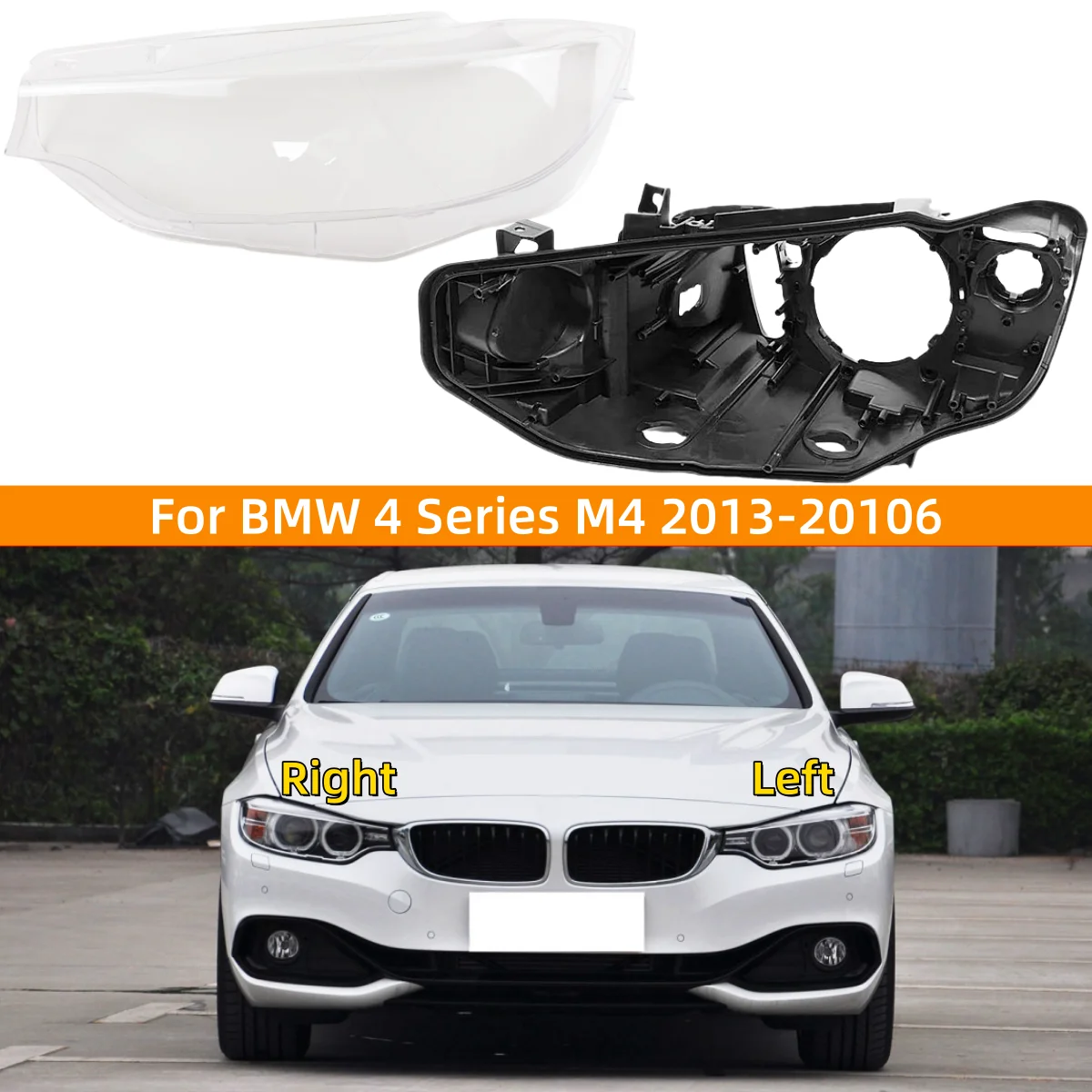 

For BMW 4 Series M4 2013 2014 2015 2016 Articles Accessories Car Front Lamp Lens Headlight Lamp Holder