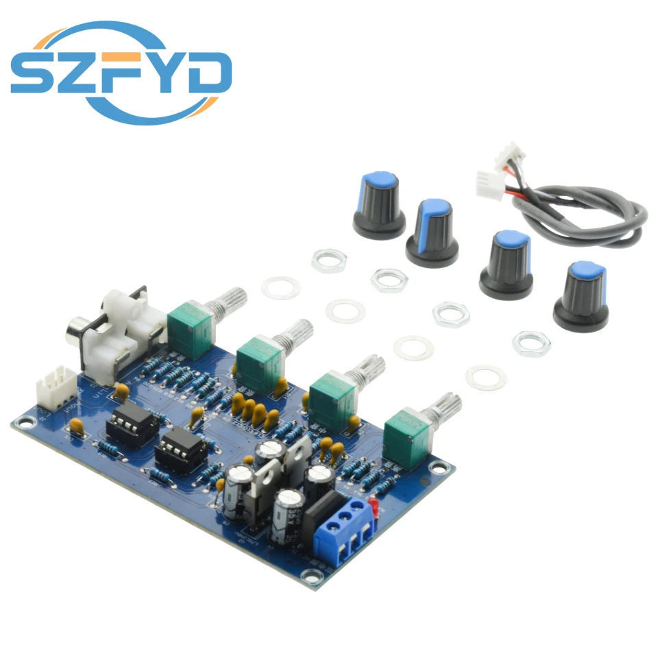 XH-M164 NE5532 Bass Treble Tone Control Preamp Amplifier Board – Adjustable Audio Equalizer DIY Kit with Volume Control