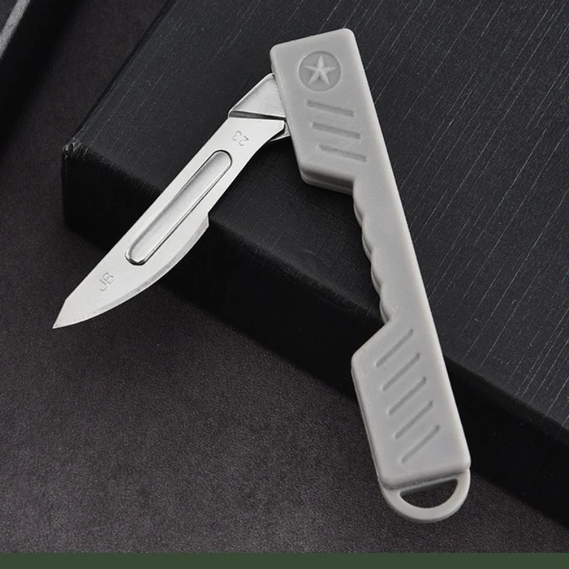 أداء صغير للطي تكلفة الآلات مشرط الطبية سكين للفرد EDC في الهواء الطلق تفريغ سكين جيب مادة PP #4