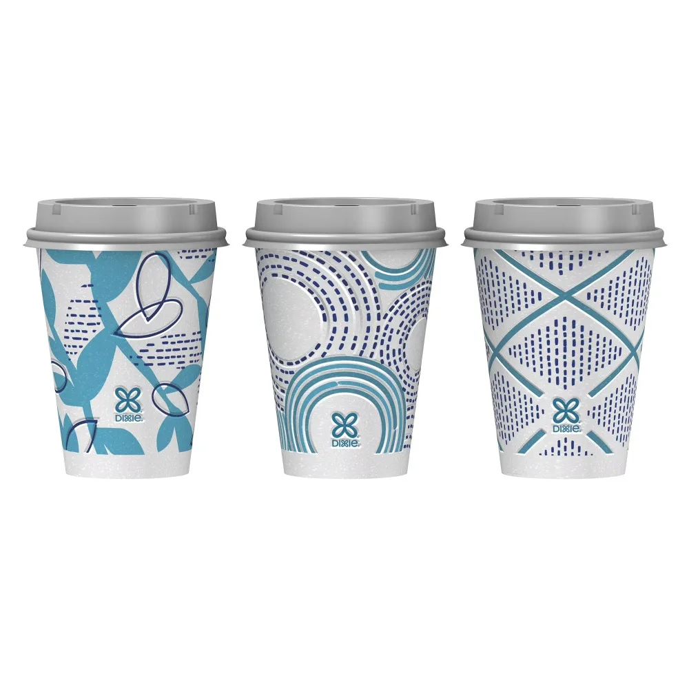 Disposable Paper Cups 12 oz 60 Pack Multi Color To Go Hot Cold Drink Cups for Party Travel Picnic Coffee Tea Takeaway view 4