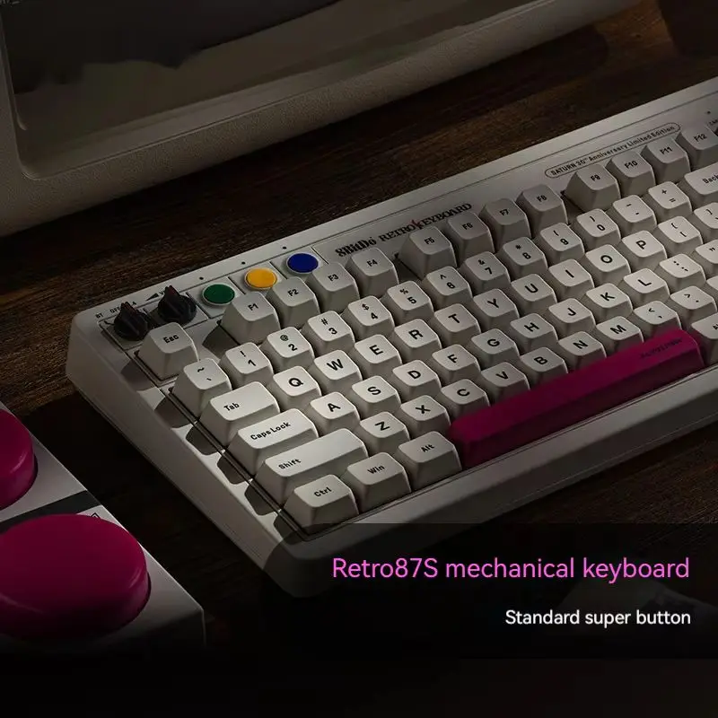 8bitdo Retro87 S Mechanical Keyboard Saturn 30th Anniversary Limited Edition Tri Mode Connection Retro Keyboard Gifts