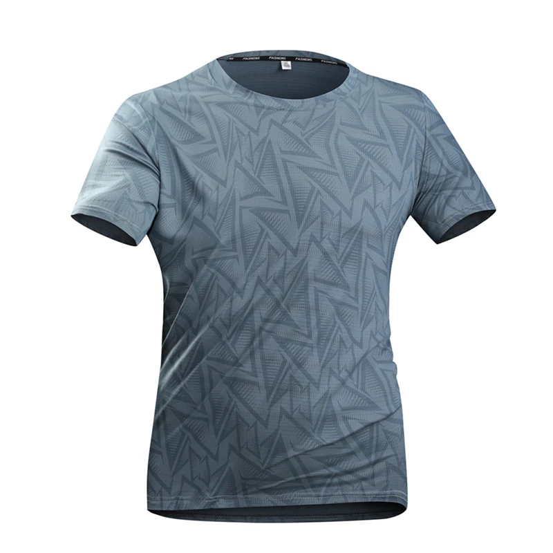 

Мужская летняя спортивная футболка с короткими рукавами, компрессионная футболка с круглым вырезом, быстросохнущая футболка для фитнеса и бега, мужские топы для тренировок