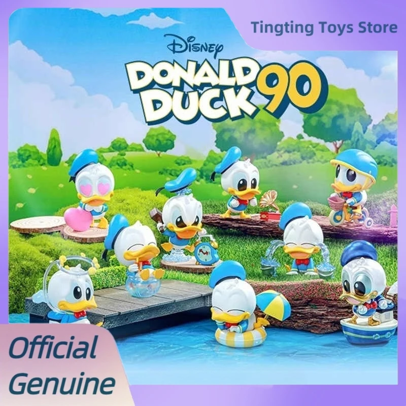 

Подлинная серия Disney Donald Duck, 90-летие, слепая коробка, фигурка Cosbi, модные коллекционные украшения, модель игрушки, загадочная коробка, подарок