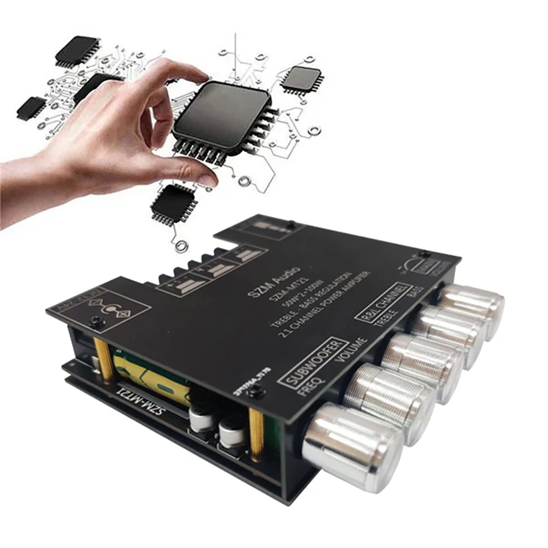 

N05R 2.1 Channel Bluetooth Digital Power Amplifier Board Module High/Bass 50Wx2+100W High Power Amplifier Easy Install Easy To U