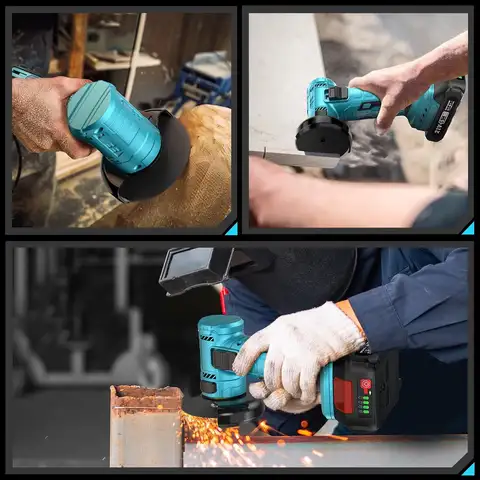 Seesii sladdlös minivinkelslipsats 19000 rpm borstlös elektrisk slipmaskin för metall, träpolering, rostborttagning 8 best sales vinkelslip trä - №1