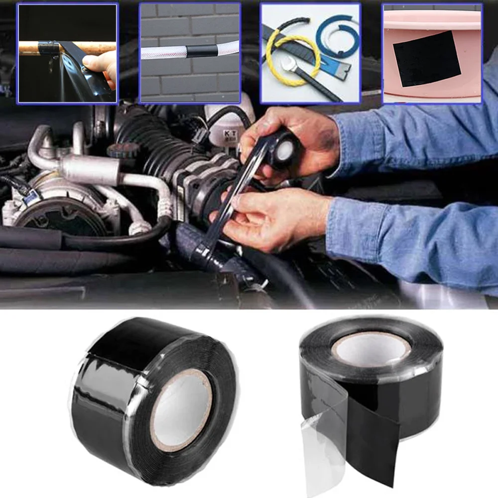 Adesivo isolante per riparazione rapido a prova di perdite per tubi dell'acqua con nastro in silicone impermeabile in PVC super resistente