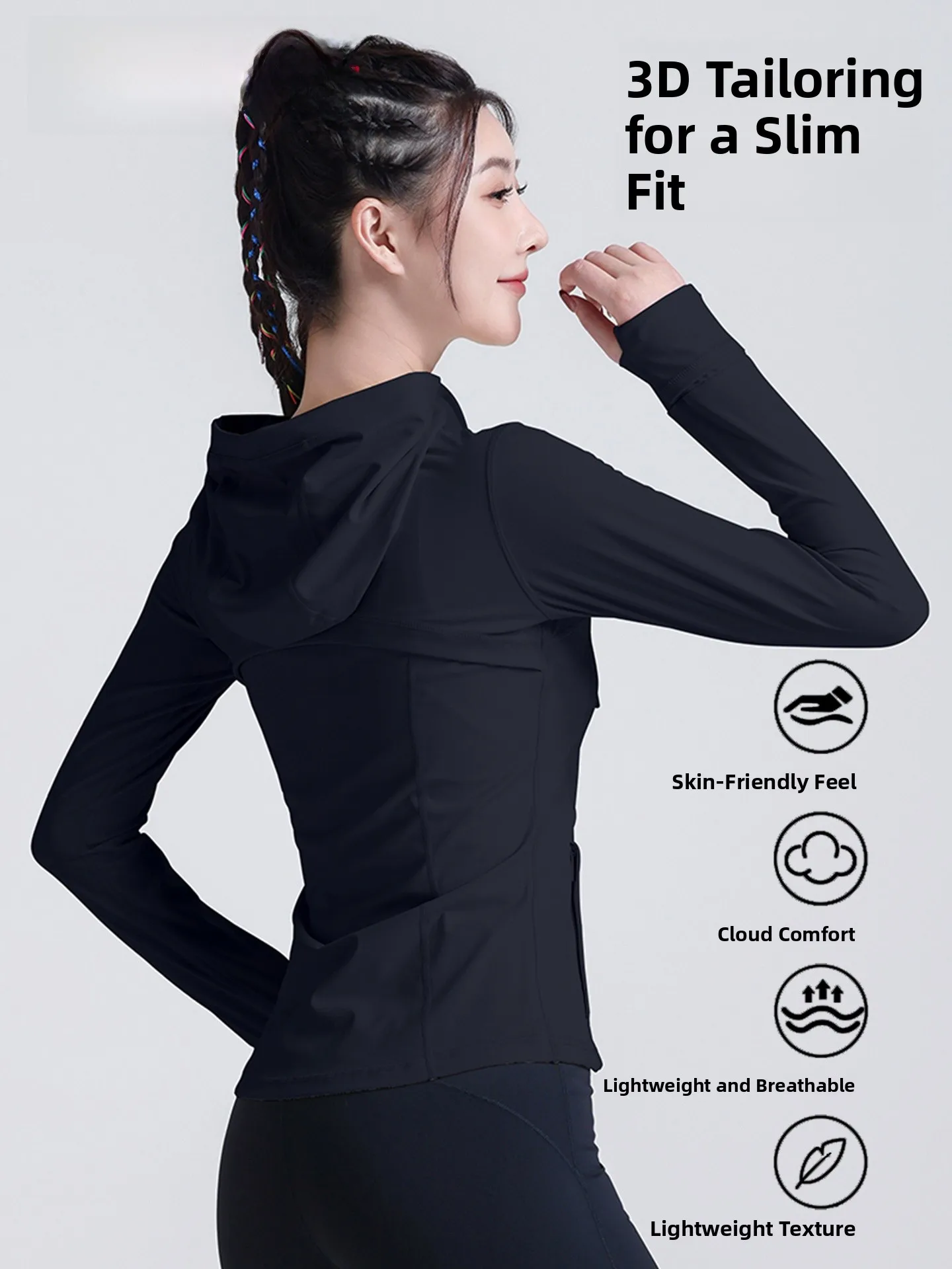   レディースヨガウェア ロングスリーブ アウトドアフィットネス ランニング オープンカーディガン ジャケット 秋冬 スタイリッシュな...