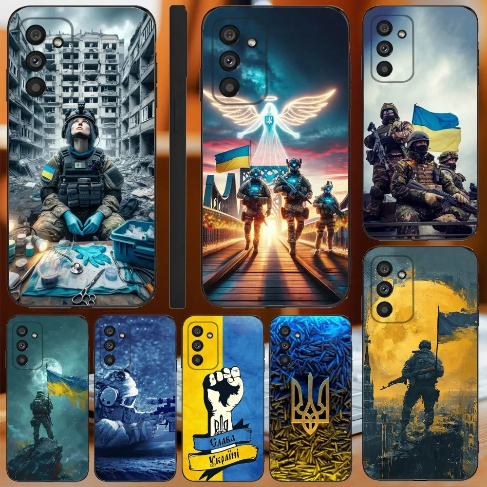 War in U-Uk-raineS Phone Case For Samsung Galaxy A13,A21s,A22,A31,A32,A52,A53,A71,A80,A91 Soft Black Cover