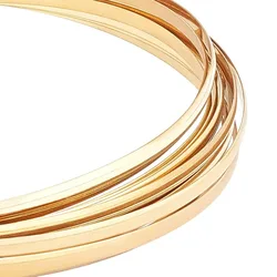 6 Gauge 16 Feet Half Round Brass Wire 4mm Wide Brass Copper Wire Jewelry Beading Wire Gold Jewelry Wire for Crafts Making
