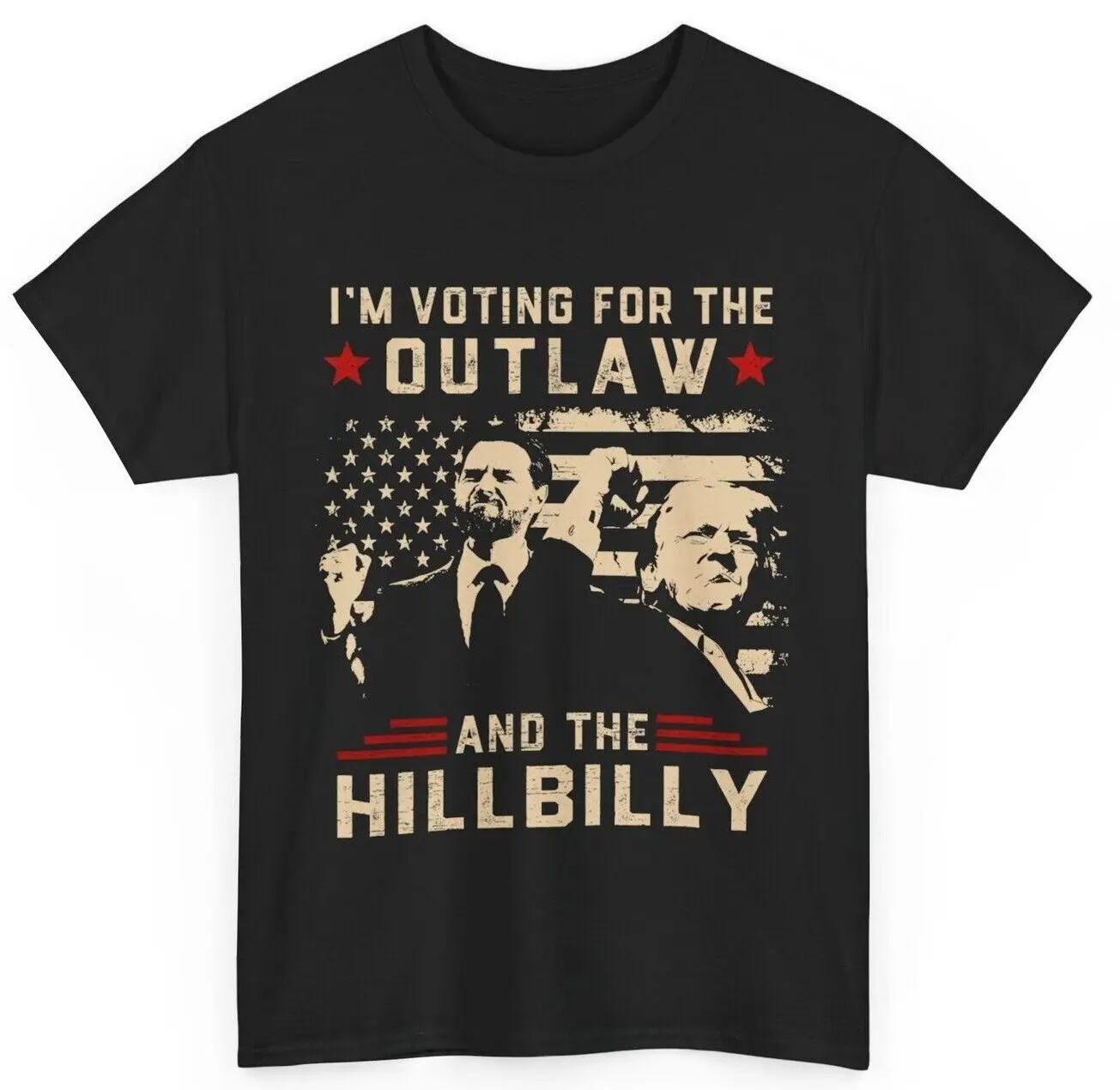 Donald Trump 2024 Shirt, I'M Voting For The Outlaw and The Hillbilly Shirt