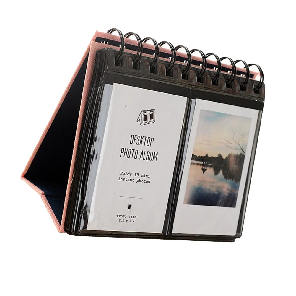 

Mini Photo Album for 3 Inch Pictures Bright Cover High Capacity Loose Leaf Desk Instant Camera Calendar Albums Stylish