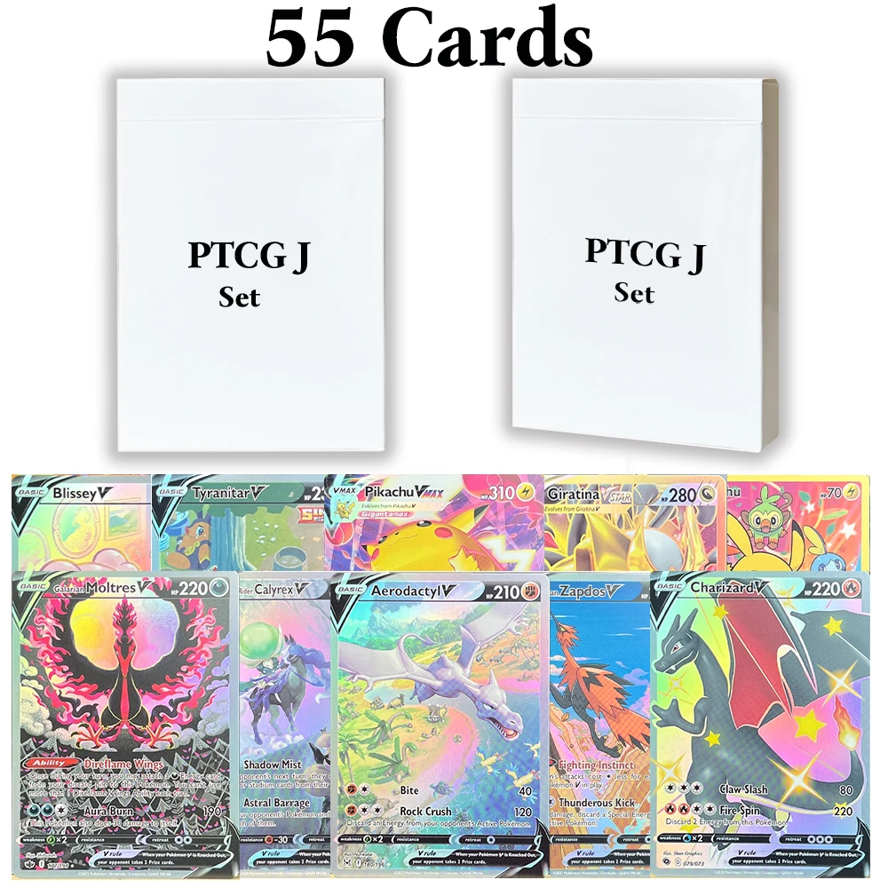 

PKM Whole Set PTCG-J Proxy Foil Cards PikachuVmax Gaktian MoltresV PikachuV EmpoleonV GiratinaV Cards Toys Gifts Collectible