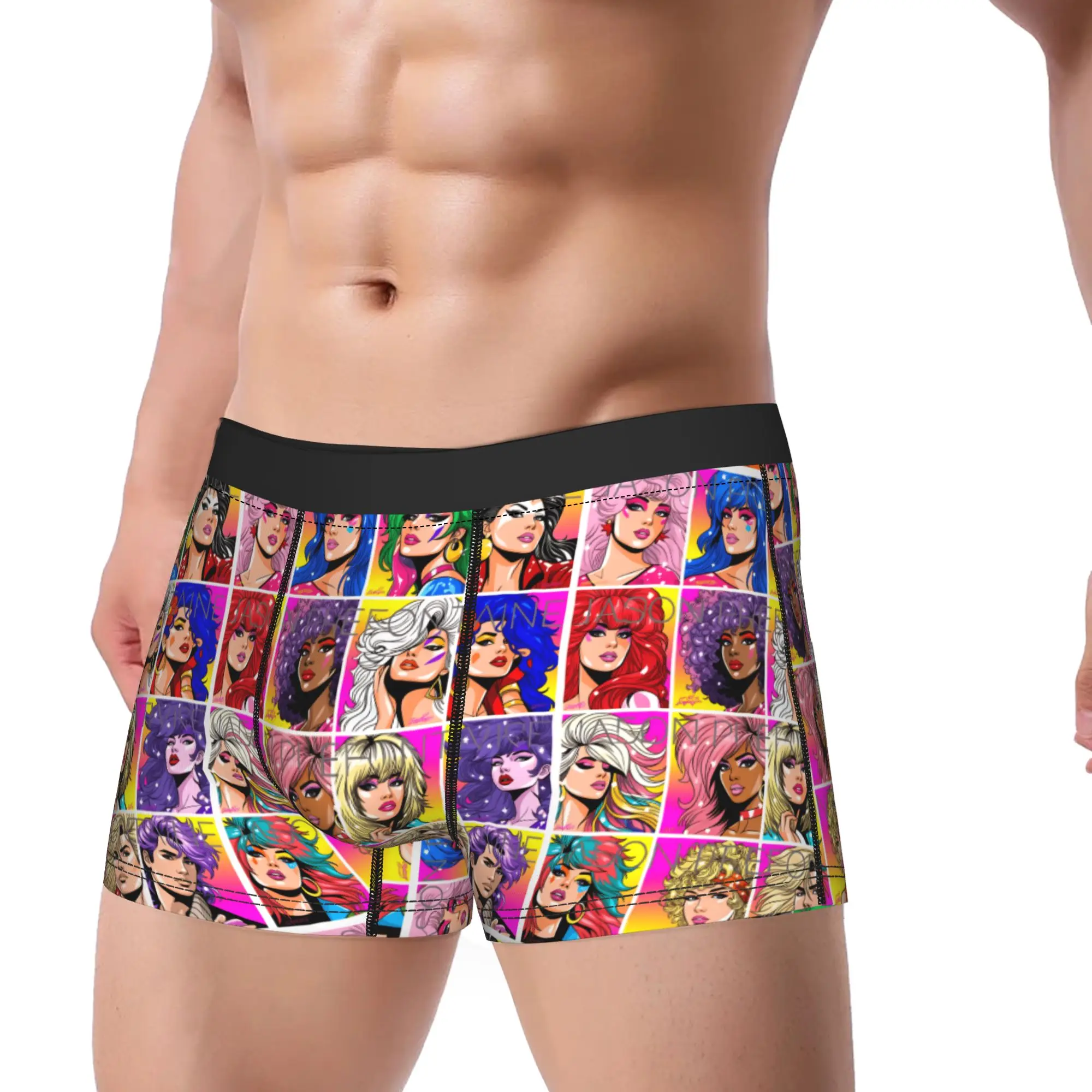 

J-Jem and the Holograms Star Truly Outrageous Showtime Underwear Males Boxer Brief Classic Quality Pattern Plus Size Panties