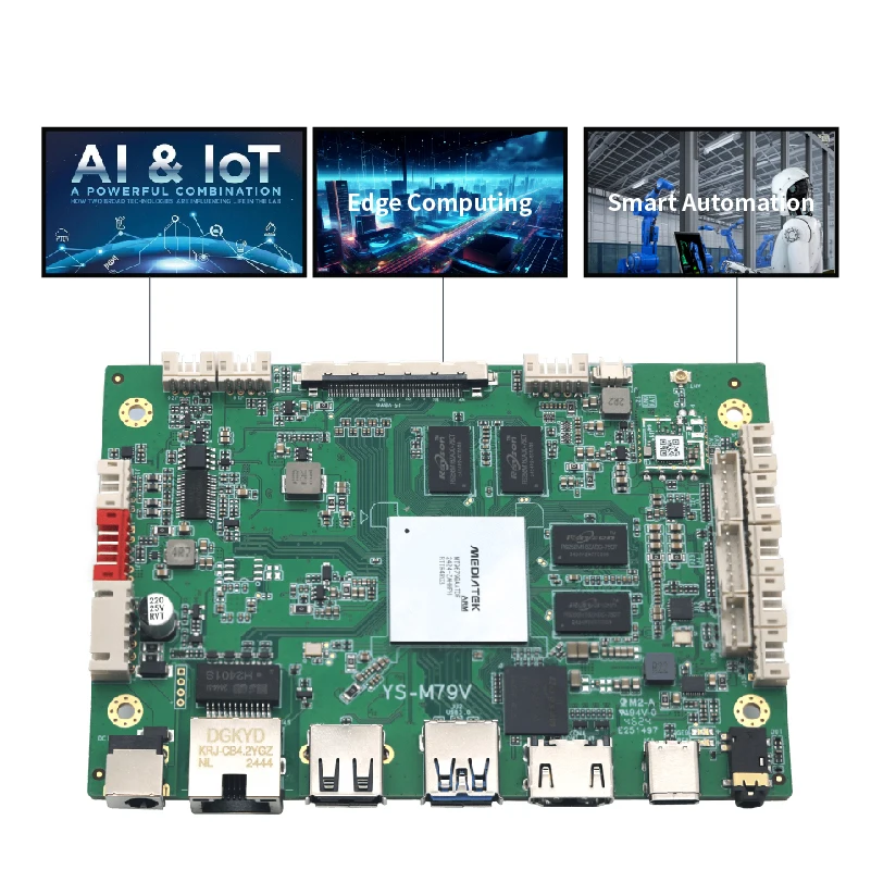 M79V MT9679 MTK Board 4GB TTL Ethernet VbyOne 4K LVDS RS485 ARM Embedded Industrial Motherboards for AIoT Smart Robot