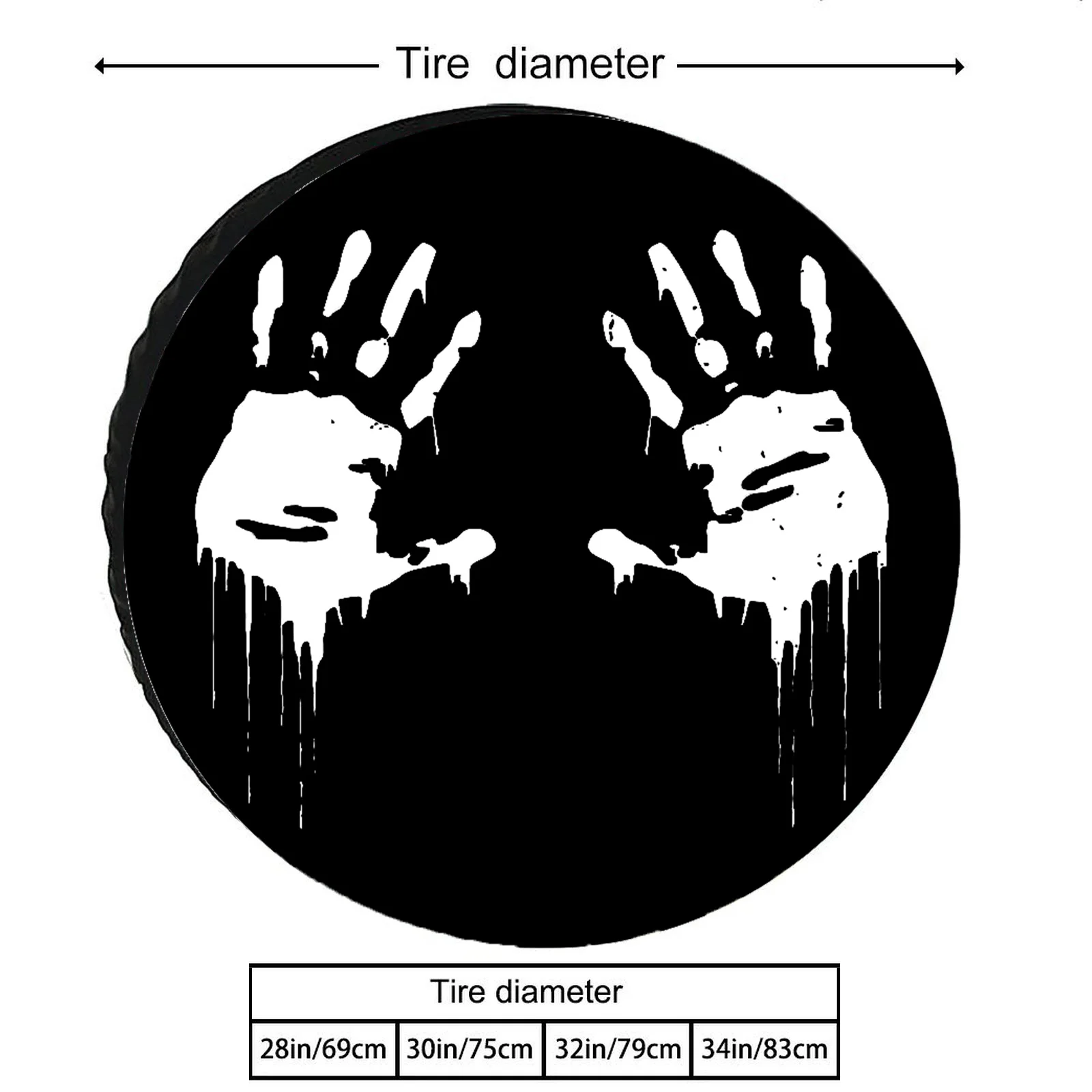 Two-Hand Universal All-Weather Wheel Protector, Camping Tire Cover, Suitable For Trailer, RV Travel, Spare Tire Cover