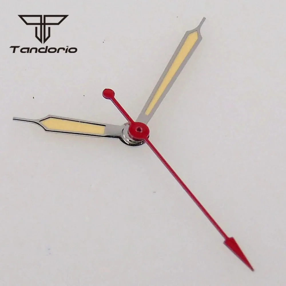 Silver Orange Watch Hands Green Luminous Spare Parts Accessories Fit NH35 NH36 ETA2824 2836 PT5000 Automatic Movement