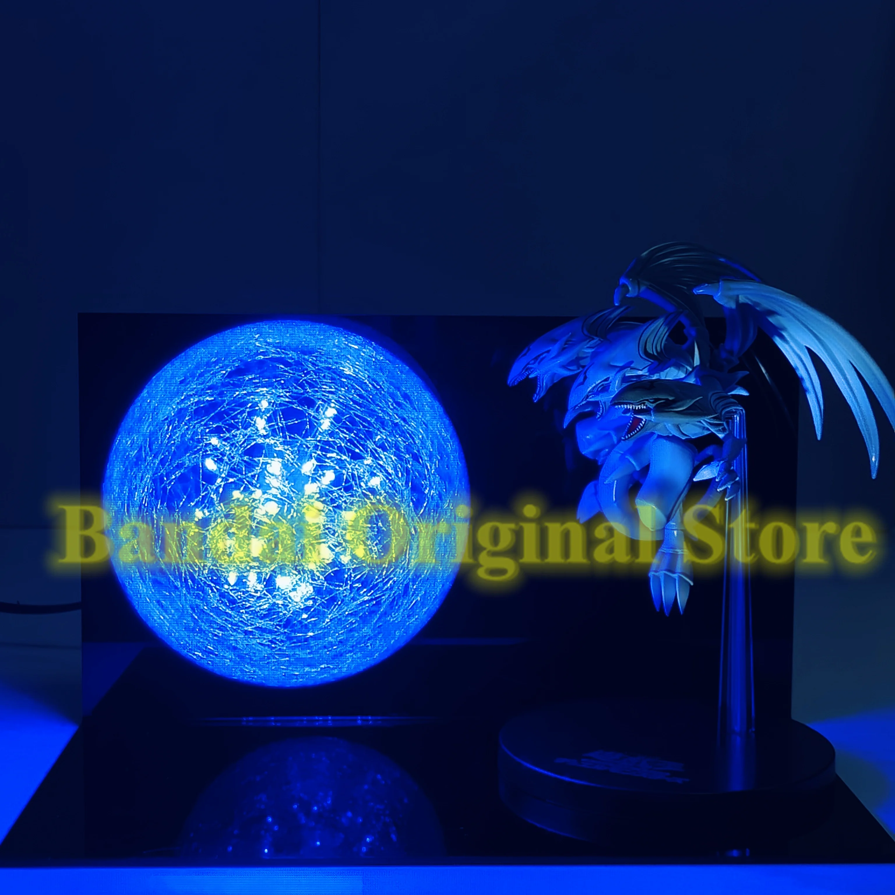 Original Konami Yu-Gi-Oh! Official Card Game Blue Eyes Ultimate Dragon Action Figure Toys DIY Atmosphere Light PVC Model Collect