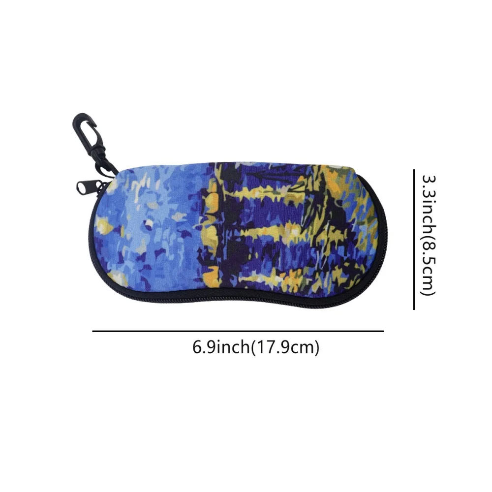 Eyeglass Case Shockproof Sunglasses Pouch Glasses Storage Bag Artistic Zipper Glasses Case For Art Enthusiasts Travel School