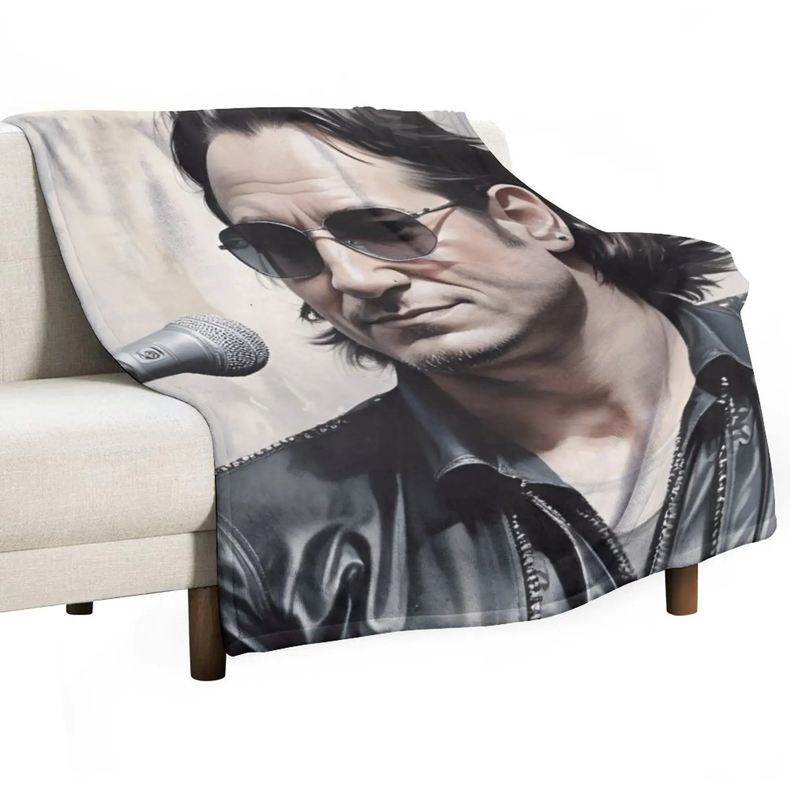 

Bono Throw Blanket Picnic Heavy Warm funny gift Blankets