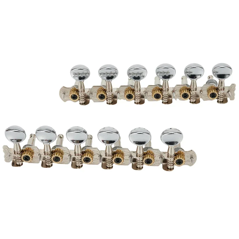 12-String Acoustic Guitar String Tuning Pegs Tuners Guitar Knob For Classical Guitar 6L 6R Machine Parts Instrument Accessories