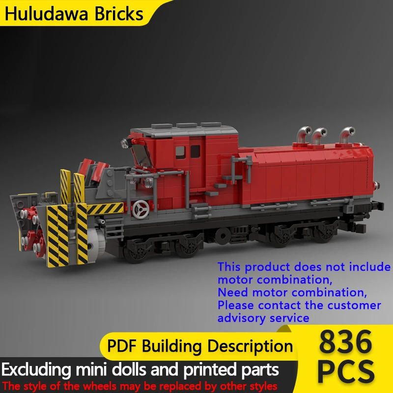 

City Car Model MOC Building Bricks Railway BR 716 Snow Blower Modular Technology Children Holiday Gifts Assemble Toys Suit
