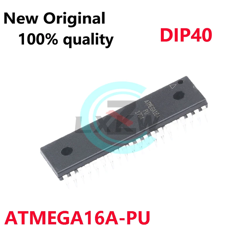 1Piece New ATMEGA16A-PU ATMEGA16A PU DIP-40 Single chip microcomputer In Stock
