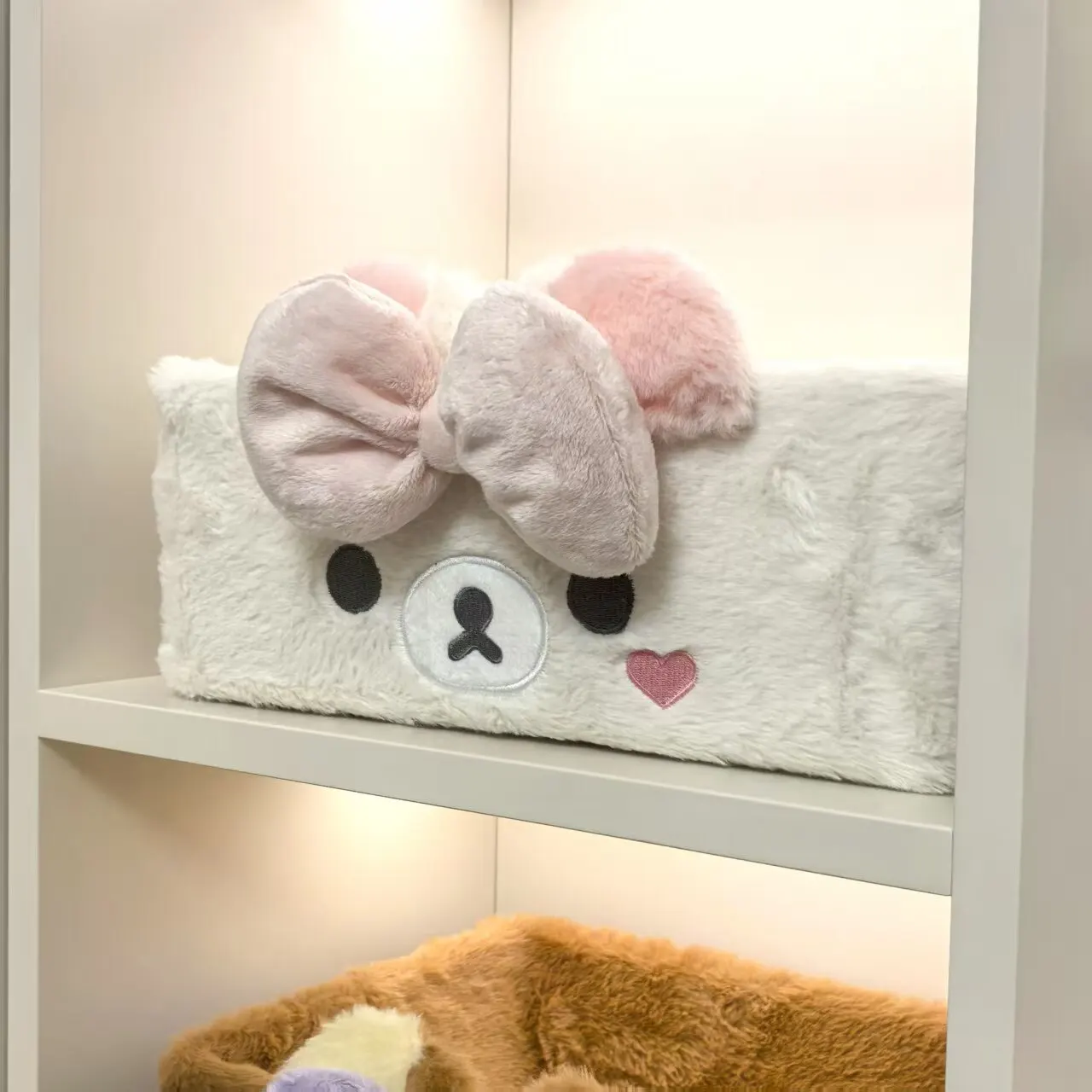 

Cute Rilakkuma Korilakkuma Storage Baskets Case Student Girl Desktop Storage Container Storage Box Desktop Decoration Gifts
