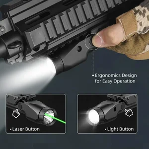 مصباح يدوي تكتيكي Richfire مع وضع قوي ، ضوء ليزر أخضر ، سكة حديدية M-Rail Picatinny ، SST40 ، 1700LM ، 2 في 1 أعلى 6 مبيعات نطاق بندقية ليزر خضراء - رقم 4