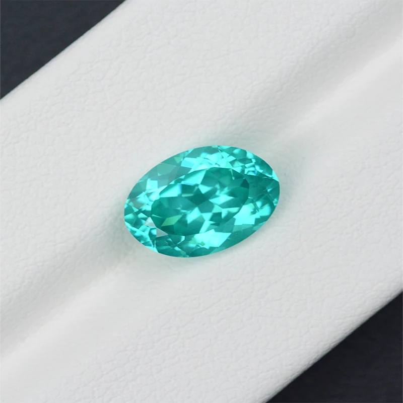 Paraiba-Labor-Saphir in Trillionenform mit VVS1-Zertifikat, Großhandelsdiamant für DIY-Anhänger, Schmuckherstellungsmaterialien, Edelstein – Detail 14
