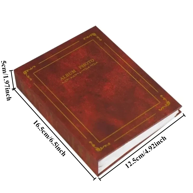 Family 6 Inch 100 Photos 16x12Cm Image Art Photo Albums Interstitial Album Classic Retro Photo Album Collection Home Decoration