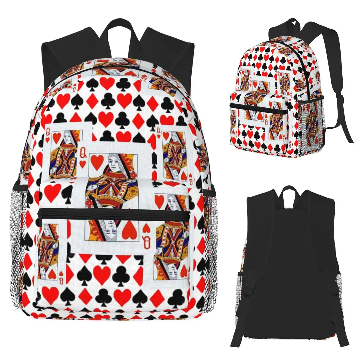 

Студенческий рюкзак Queen Of Hearts, школьная сумка, походный дорожный рюкзак для мужчин и женщин, сумка для книг, сумки на плечо