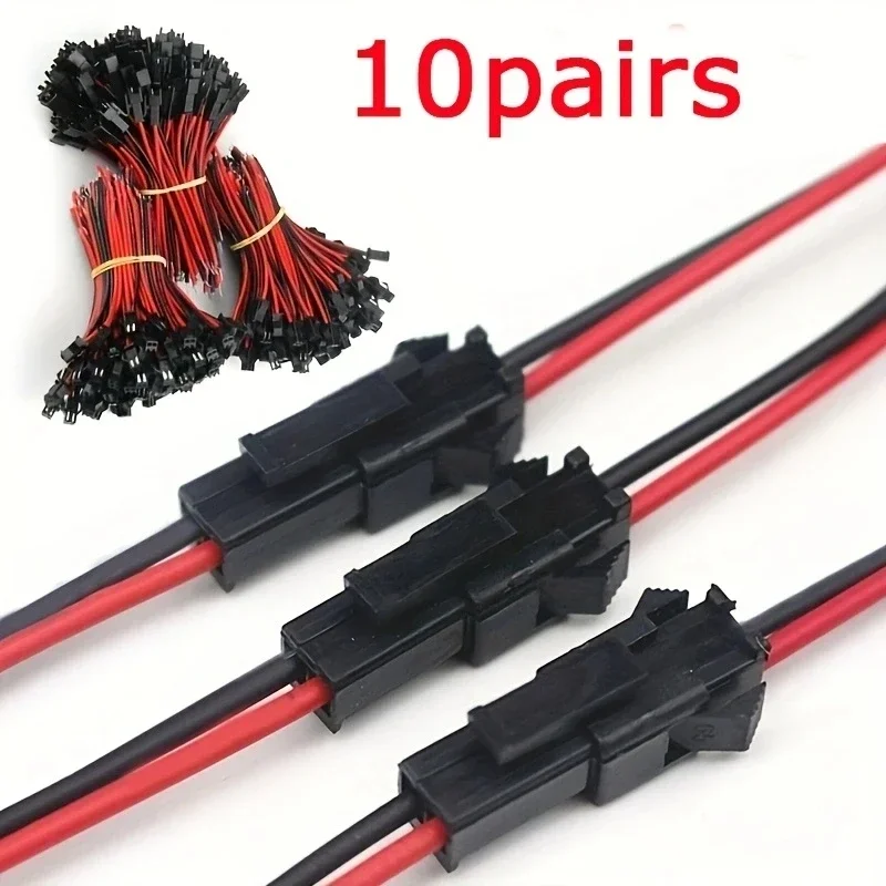 

10Pairs Male to Female Plug Terminal Wire Connector SM Terminal Line LED Downlight Ceiling Lamp Waterproof connector Terminal Pw
