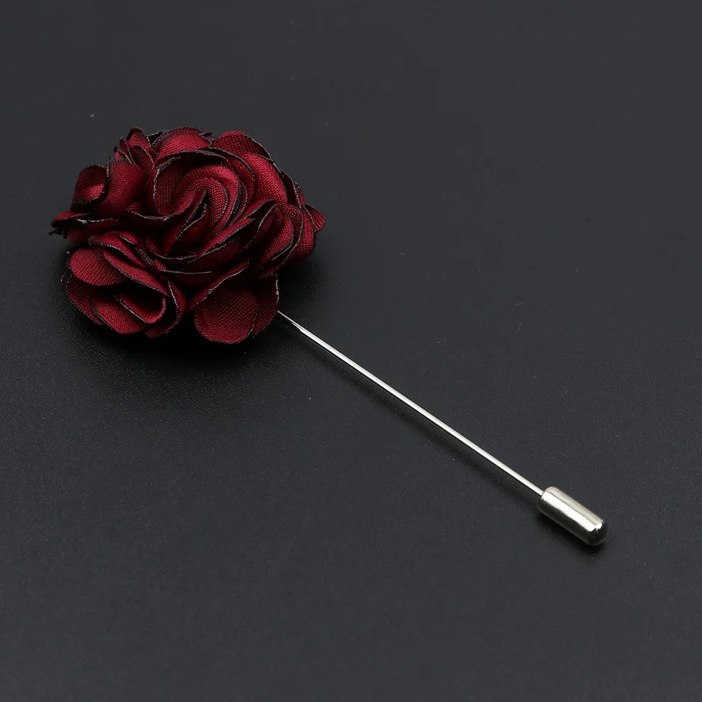 Men\'s Handmade Brooches Floral Brooch Pin Suit Shirt Corsage Collar Lapel Pin Wedding Boutonniere  Jewelry Clothes Accessory