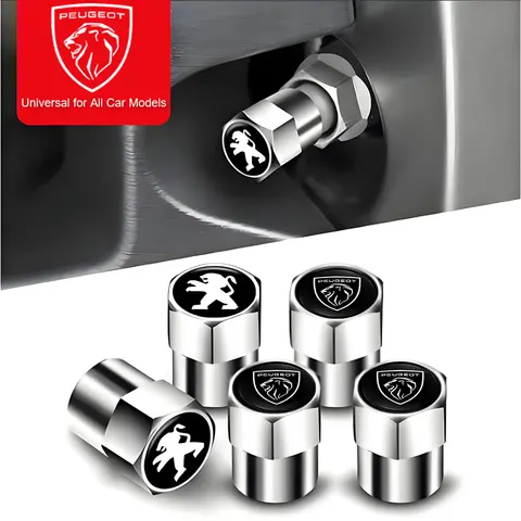 4Pcs Peugeot Logo Car Tyre Valve Cap Auto Wheel Accessories For Peugeot 208 308 206 307 207 3008 407 508 2008 5008 301 406 408