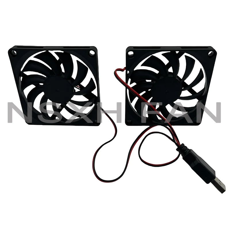 2pcs/Pair Slim USB Fan 80mm*10mm DC5V A8010-20RA-2JN-F1 5V 0.25A 8010 8CM Ultra-Thin Silence Cooling Fan