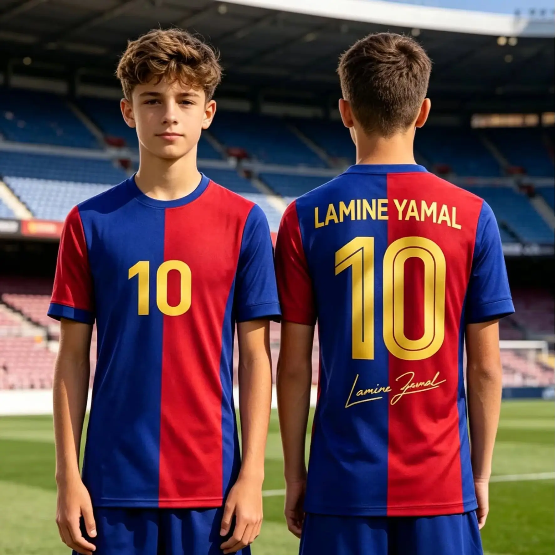 Barcelona Jersey 10 Lamine Yamal Tops Men T Shirt Women Tee Boys Top Children Parent Child Quick Dry Short Sleeves Kids Tshirt