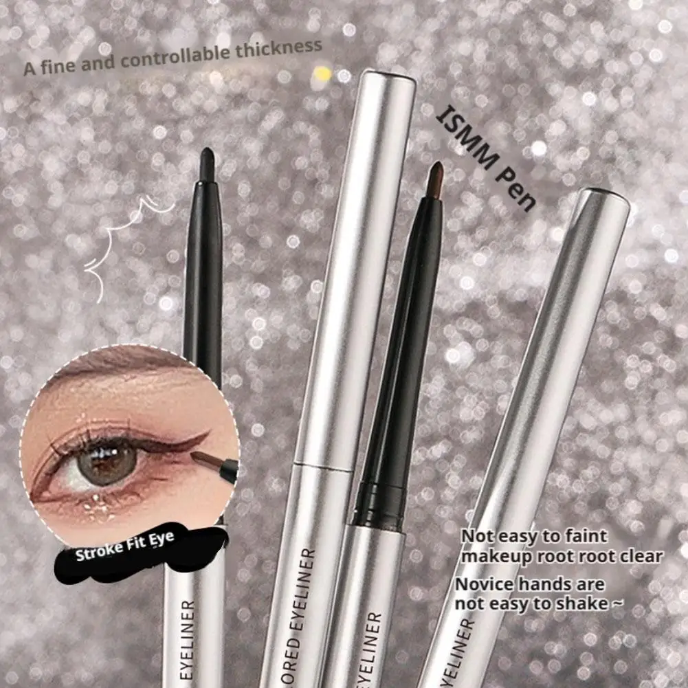 Lápiz de cejas para mujer, cepillo de cejas dos en uno, resistente al agua, sin manchas, delineador de ojos de pestañas inferiores, delineador de ojos de larga duración