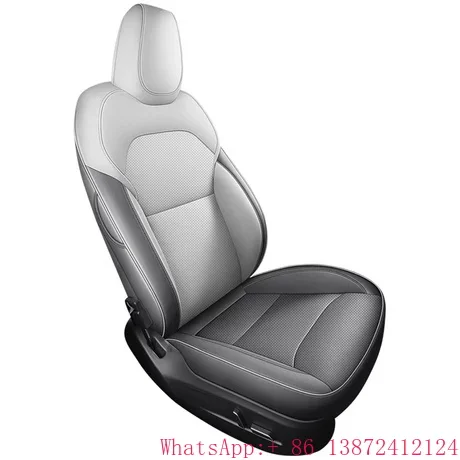 

Premium White Leather Polyester Sport Seat Cover for Tesla Model 3 Waterproof Rear Full Set Highland Seat Covers Model 3