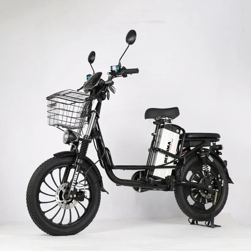 Sepeda listrik serbaguna, ban 20 inci 60V15A baterai suspensi penuh sepeda listrik
