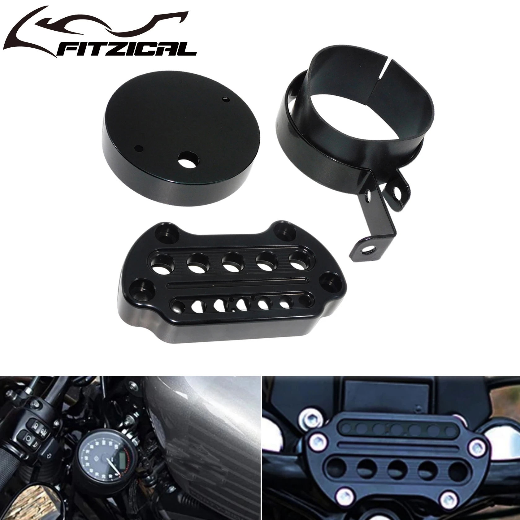 

Motorcycle Speedometer Bracket Relocation Cover Side Mount Handlebar Clamp For Harley Sportster XL883 1200 Nightster 1993-2020