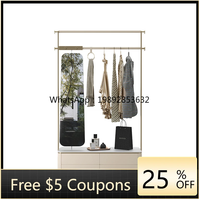 

YFF Modern Light Luxury Floor-standing Coat Rack Living Room Indoor Clothes Rack Bedroom