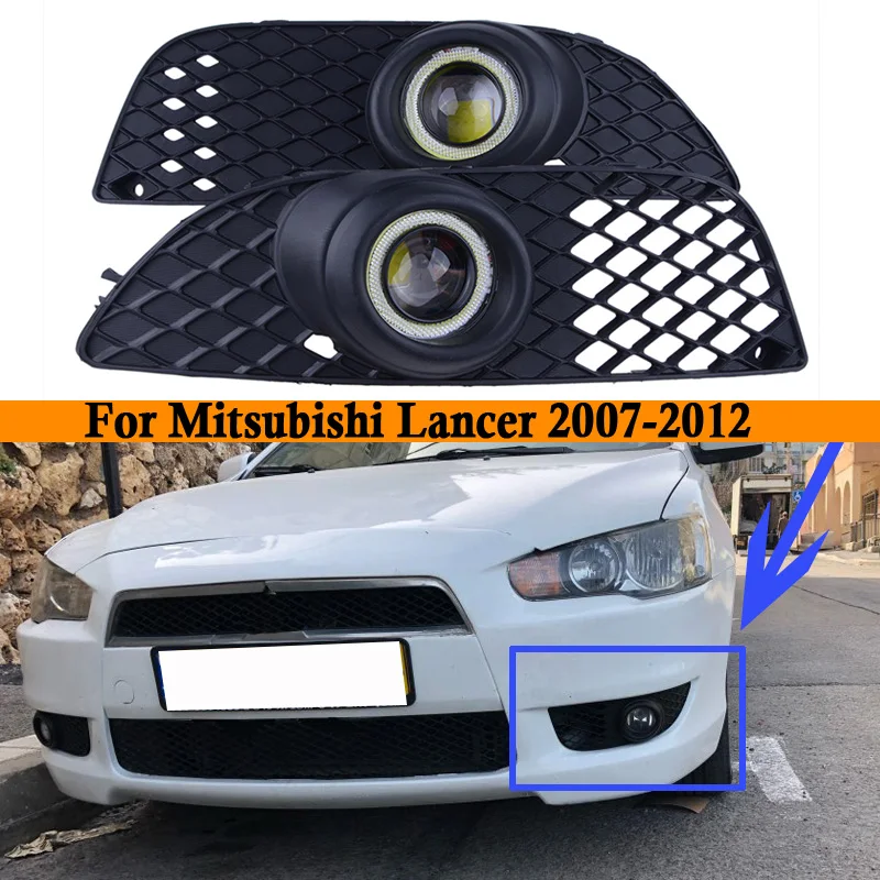 

Rhyming Car Fog Light Assembly With Front Bumper Grille DRL Daytime Running Lamp Fit For Mitsubishi Lancer 2008 - 2014