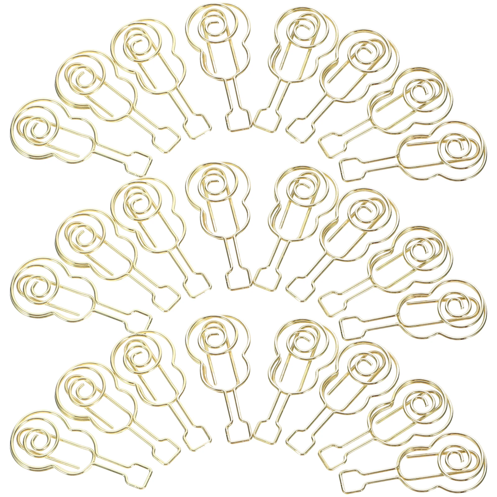 

50pcs Musical Paper Clips Guitar Violin Shaped Metal Office Supplies Decorative Mini Paper Clips for Birthday Christmas