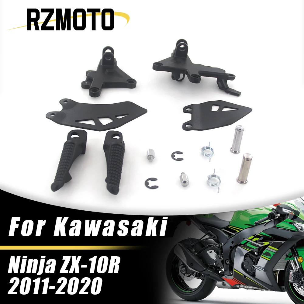 Soporte de reposapiés delantero de motocicleta para Kawasaki Ninja ZX-10R 2011-2020 (delantero)