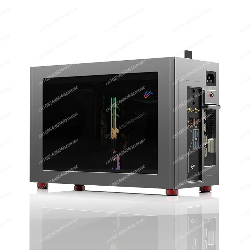 LL-33 mini240 water-cooled module itx chassis, all-aluminum double chamfer, tempered glass side penetration