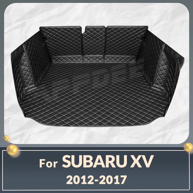 Auto Full Coverage Trunk Mat For SUBARU XV SUV 2012-2017 16 15 14 13 Car Boot Cover Pad Cargo Interior Protector Accessories